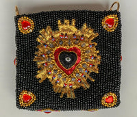 Beaded heart purse