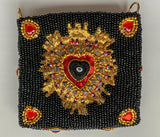 Beaded heart purse