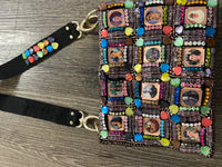 Frida Kahlo Purse Beaded copper heart rhinestones