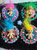 Handmade Vintage Troll Doll Beaded Shoulder Bag Retro Purse Collectible Handbag Sara Molano Camila Meucci