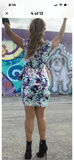 Dress Purple Blue Pink Mini Casual Sexy Mini Xs Size 2 Elegant Vintage