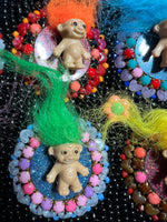 Handmade Vintage Troll Doll Beaded Shoulder Bag Retro Purse Collectible Handbag Sara Molano Camila Meucci