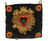 Beaded heart purse