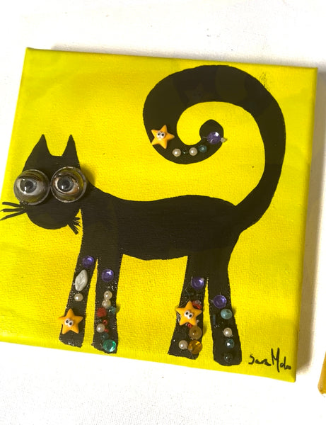 Moonshadow Cat Original Art made by Sara Molano