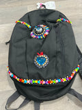 Embellished Backpack Black Travel