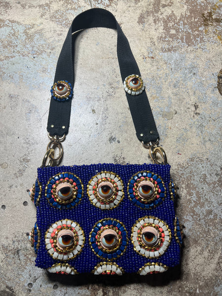 Dolls Eye Purse Handmade Beaded