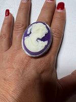 Cameo Purple Adjustable ring