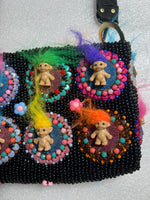 Handmade Vintage Troll Doll Beaded Shoulder Bag Retro Purse Collectible Handbag Sara Molano Camila Meucci