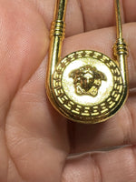Medusa Pin Brooch Golden