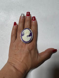 Cameo Purple Adjustable ring