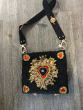 Beaded heart purse