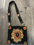 Beaded heart purse