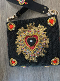 Beaded heart purse