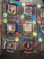 Frida Kahlo Purse Beaded copper heart rhinestones