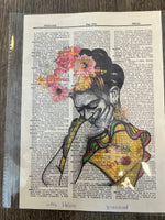 Frida Kahlo Print on Dictionary