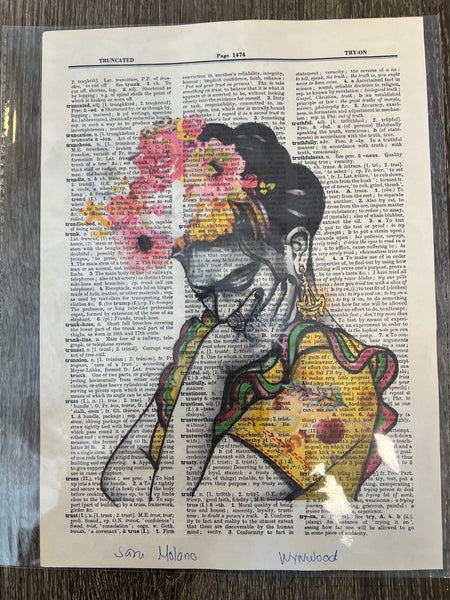 Frida Kahlo Print on Dictionary