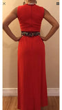 Vintage Lanz floral red long dress stunning