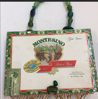 Mickey Mouse wood purse handmade montesino cigar box