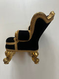 Wayne M. Kleski Gold Base Sofa Black Chair Velvet Vintage Collectors Decor House